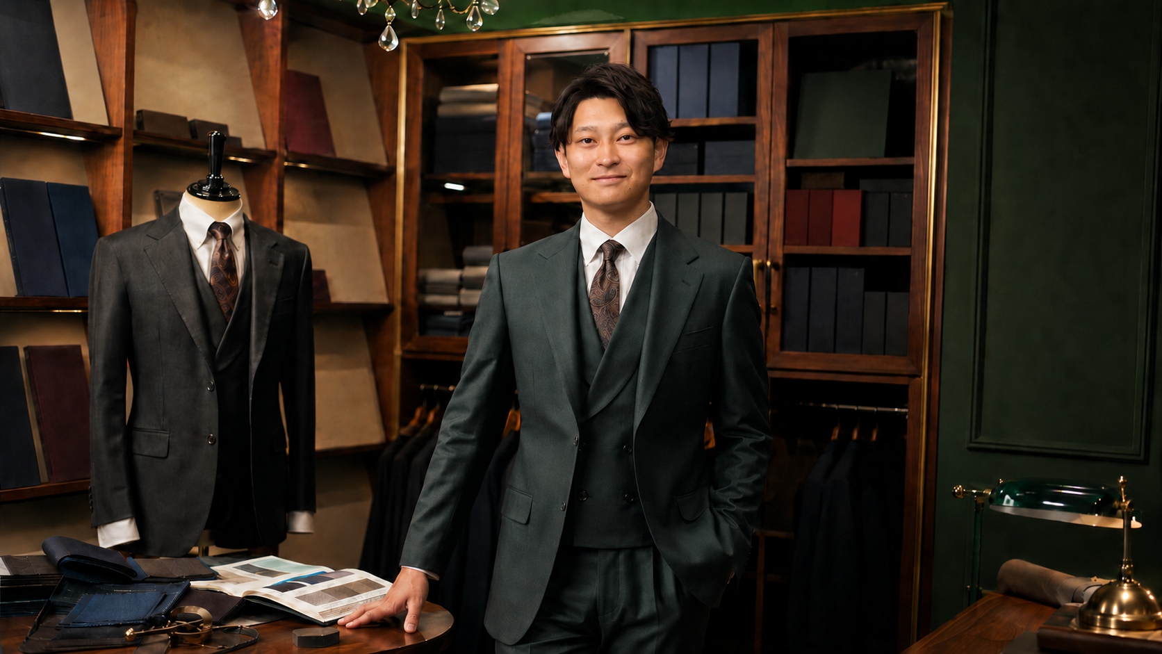 アトリエに立つRegalis（レガリス）代表・藤原僚二